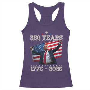 Trump 250th Anniversary Racerback Tank Top 250 Years America Vintage USA Flag TS11 Purple Print Your Wear