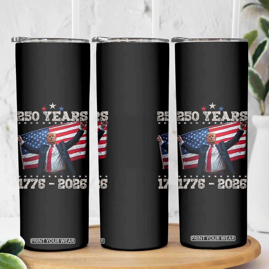 Trump 250th Anniversary Skinny Tumbler 250 Years America Vintage USA Flag TS11 Print Your Wear
