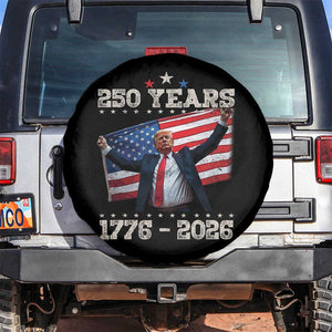 Trump 250th Anniversary Spare Tire Cover 250 Years America Vintage USA Flag TS11 No hole Black Print Your Wear