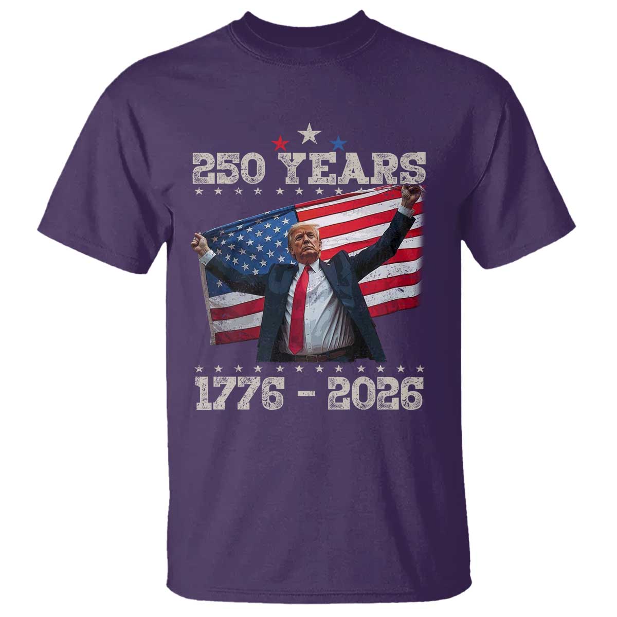 Trump 250th Anniversary T Shirt 250 Years America Vintage USA Flag TS11 Purple Print Your Wear