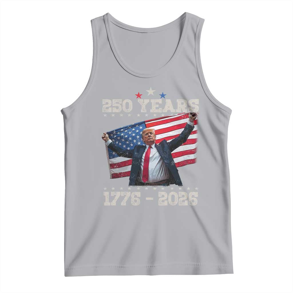 Trump 250th Anniversary Tank Top 250 Years America Vintage USA Flag TS11 Athletic Heather Print Your Wear