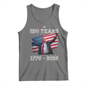 Trump 250th Anniversary Tank Top 250 Years America Vintage USA Flag TS11 Black Heather Print Your Wear