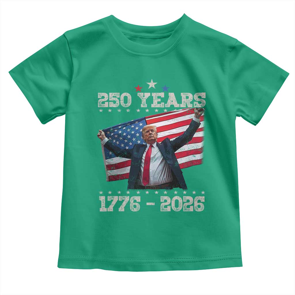 Trump 250th Anniversary Toddler T Shirt 250 Years America Vintage USA Flag TS11 Irish Green Print Your Wear