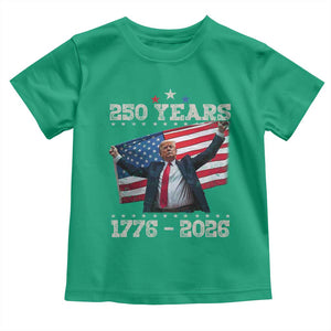 Trump 250th Anniversary Toddler T Shirt 250 Years America Vintage USA Flag TS11 Irish Green Print Your Wear