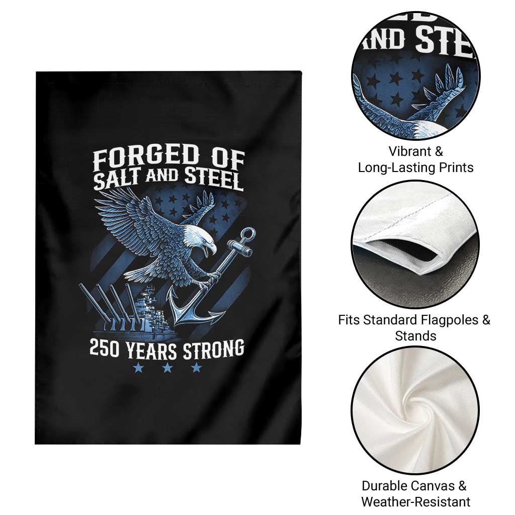 Navy Military 250th Anniversary Garden Flag Forged Of Salt And Steel 250 Years Strong TS11 Print Your Wear