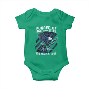 Navy Military 250th Anniversary Baby Onesie Forged Of Salt And Steel 250 Years Strong TS11 Irish Green Print Your Wear