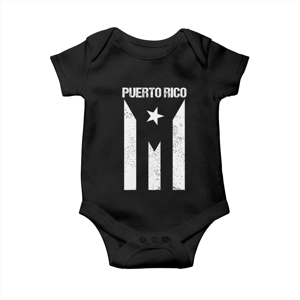 Puerto Rico Boricua Flag Proud Puerto Rican Heritage Baby Onesie TS11 Black Print Your Wear
