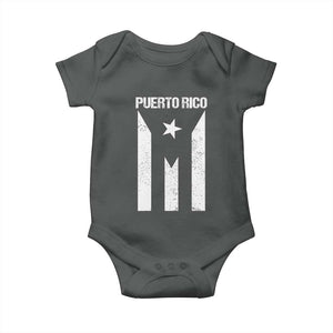 Puerto Rico Boricua Flag Proud Puerto Rican Heritage Baby Onesie TS11 Dark Heather Print Your Wear