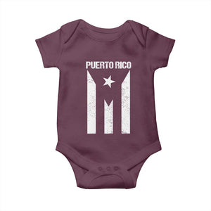 Puerto Rico Boricua Flag Proud Puerto Rican Heritage Baby Onesie TS11 Maroon Print Your Wear