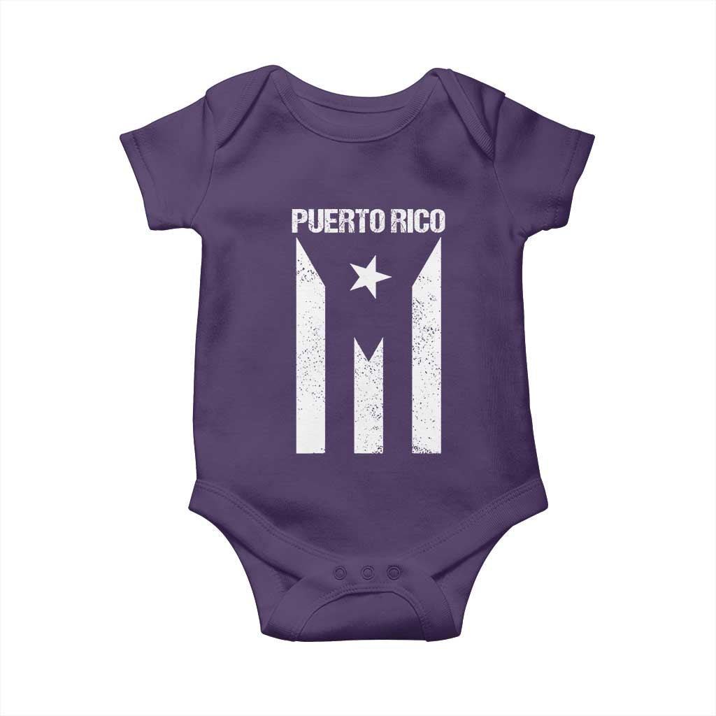 Puerto Rico Boricua Flag Proud Puerto Rican Heritage Baby Onesie TS11 Purple Print Your Wear