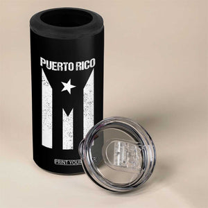Puerto Rico Boricua Flag Proud Puerto Rican Heritage 4 in 1 Can Cooler Tumbler TS11 Print Your Wear