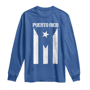 Puerto Rico Boricua Flag Proud Puerto Rican Heritage Long Sleeve Shirt TS11 Royal Blue Print Your Wear