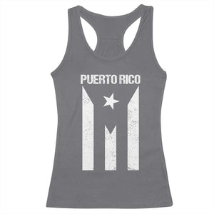 Puerto Rico Boricua Flag Proud Puerto Rican Heritage Racerback Tank Top TS11 Charcoal Print Your Wear