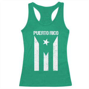Puerto Rico Boricua Flag Proud Puerto Rican Heritage Racerback Tank Top TS11 Irish Green Print Your Wear