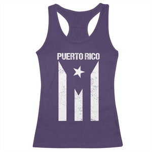 Puerto Rico Boricua Flag Proud Puerto Rican Heritage Racerback Tank Top TS11 Purple Print Your Wear