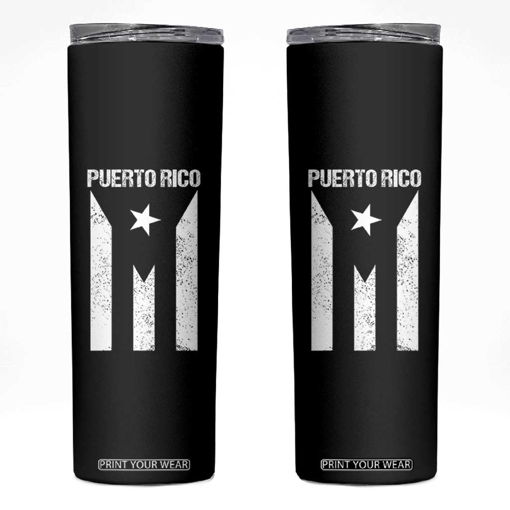 Puerto Rico Boricua Flag Proud Puerto Rican Heritage Skinny Tumbler TS11 Black Print Your Wear