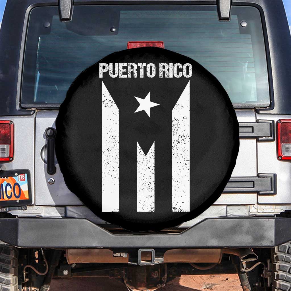 Puerto Rico Boricua Flag Proud Puerto Rican Heritage Spare Tire Cover TS11 No hole Black Print Your Wear