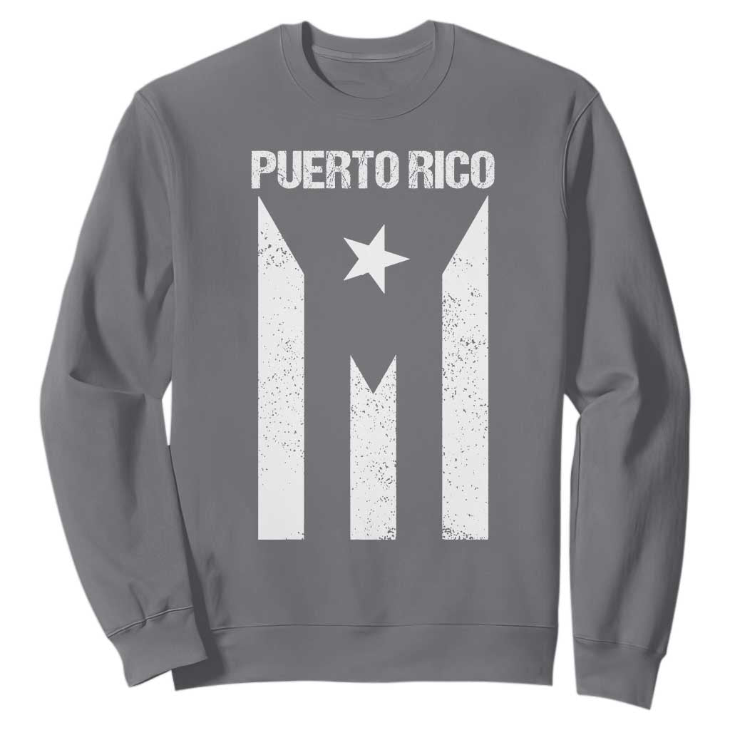 Puerto Rico Boricua Flag Proud Puerto Rican Heritage Sweatshirt TS11 Charcoal Print Your Wear