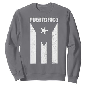 Puerto Rico Boricua Flag Proud Puerto Rican Heritage Sweatshirt TS11 Charcoal Print Your Wear