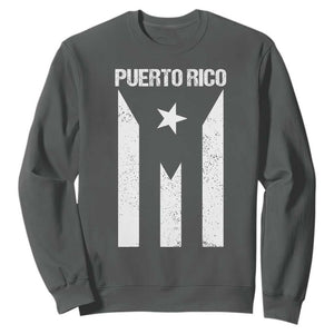 Puerto Rico Boricua Flag Proud Puerto Rican Heritage Sweatshirt TS11 Dark Heather Print Your Wear