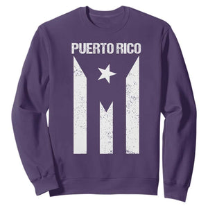 Puerto Rico Boricua Flag Proud Puerto Rican Heritage Sweatshirt TS11 Purple Print Your Wear