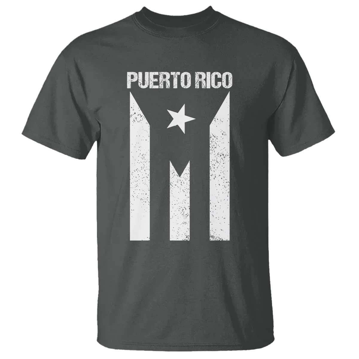 Puerto Rico Boricua Flag Proud Puerto Rican Heritage T Shirt TS11 Dark Heather Print Your Wear
