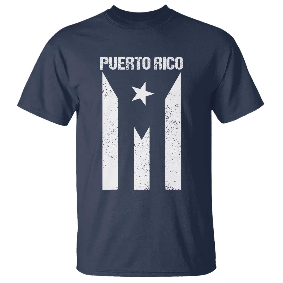 Puerto Rico Boricua Flag Proud Puerto Rican Heritage T Shirt TS11 Navy Print Your Wear