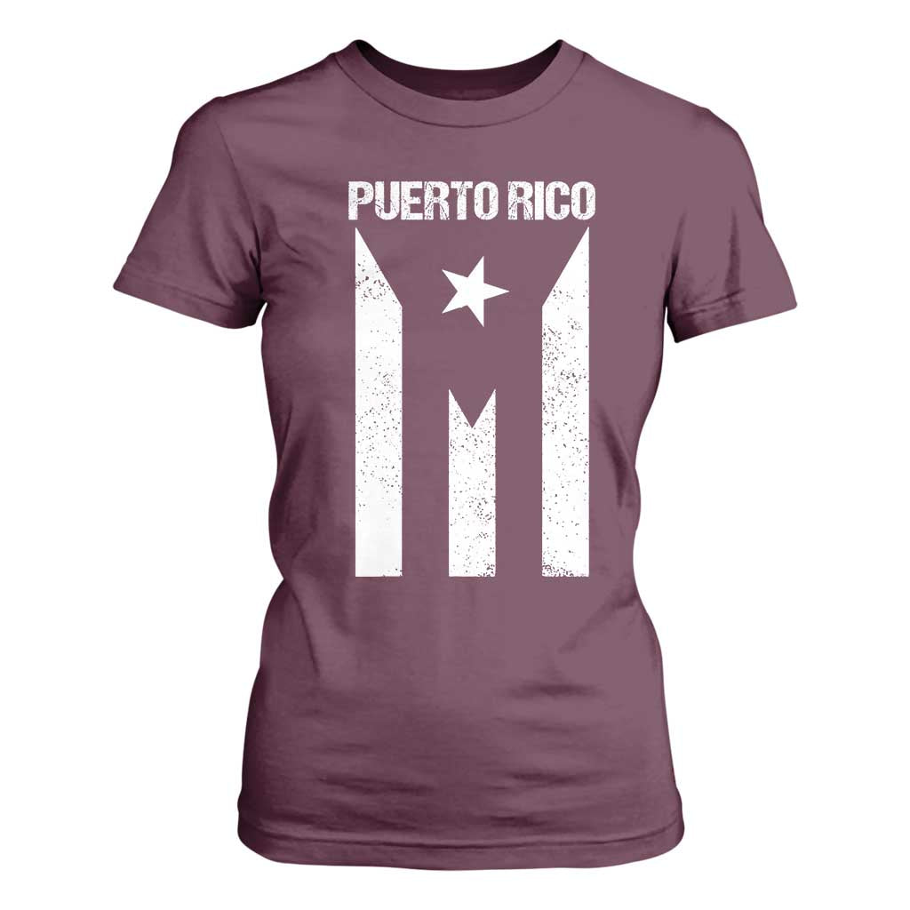 Puerto Rico Boricua Flag Proud Puerto Rican Heritage T Shirt For Women TS11 Maroon Print Your Wear