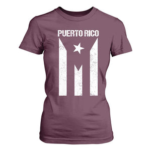 Puerto Rico Boricua Flag Proud Puerto Rican Heritage T Shirt For Women TS11 Maroon Print Your Wear