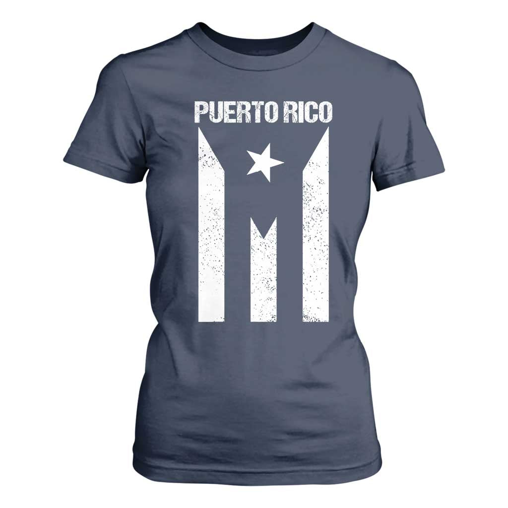Puerto Rico Boricua Flag Proud Puerto Rican Heritage T Shirt For Women TS11 Navy Print Your Wear