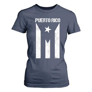 Puerto Rico Boricua Flag Proud Puerto Rican Heritage T Shirt For Women TS11 Navy Print Your Wear