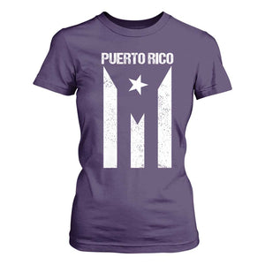 Puerto Rico Boricua Flag Proud Puerto Rican Heritage T Shirt For Women TS11 Purple Print Your Wear