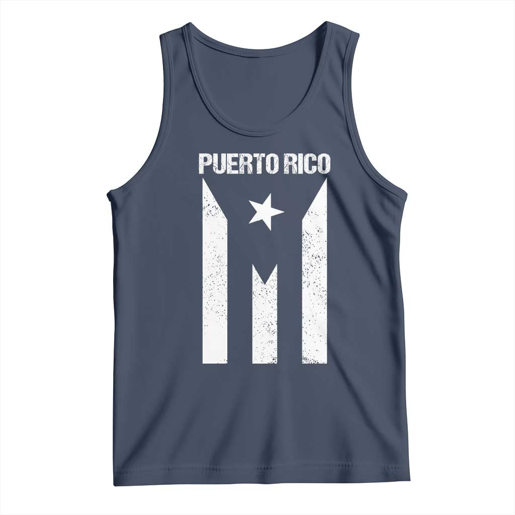 Puerto Rico Boricua Flag Proud Puerto Rican Heritage Tank Top TS11 Navy Print Your Wear