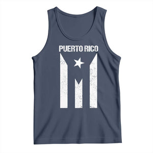 Puerto Rico Boricua Flag Proud Puerto Rican Heritage Tank Top TS11 Navy Print Your Wear