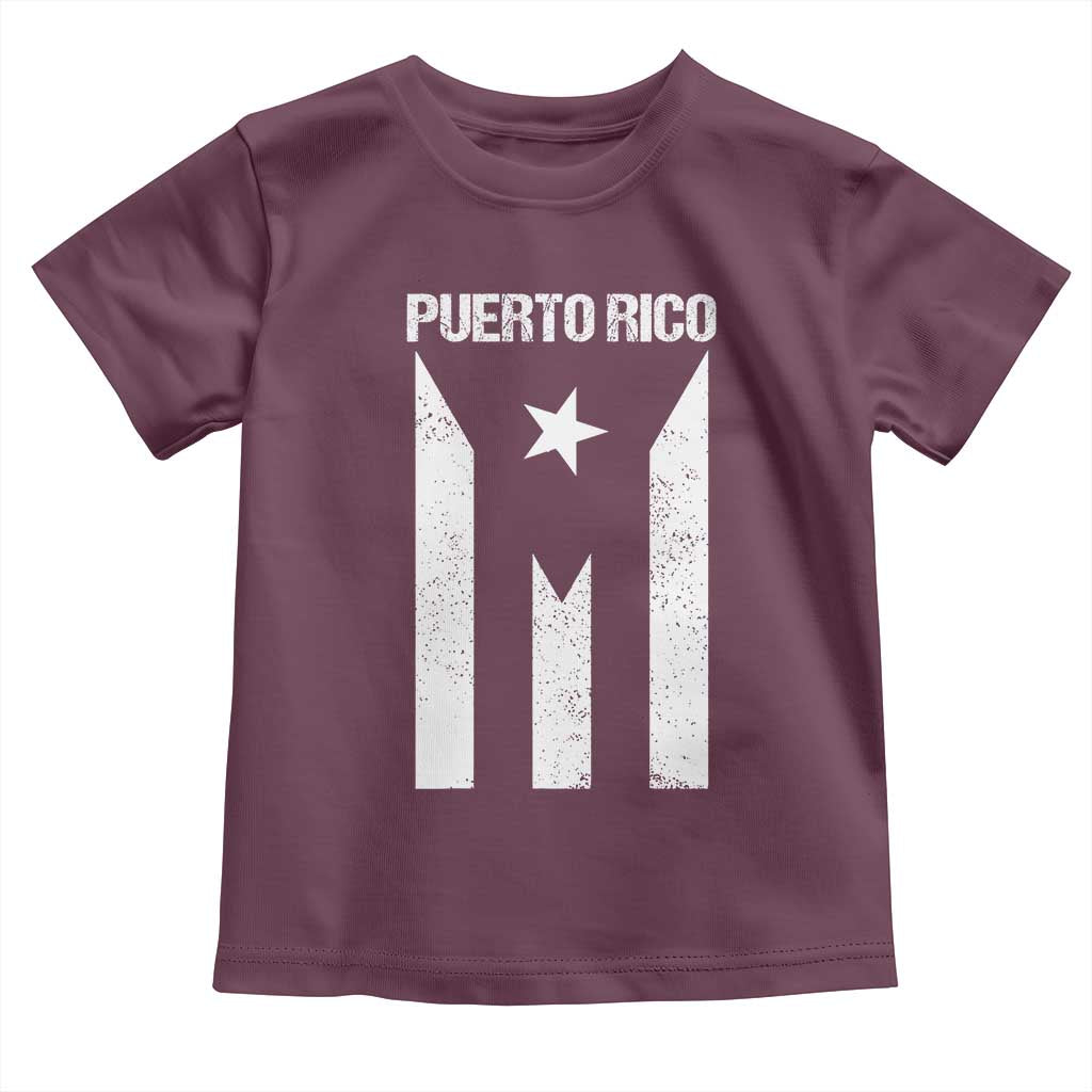 Puerto Rico Boricua Flag Proud Puerto Rican Heritage Toddler T Shirt TS11 Maroon Print Your Wear
