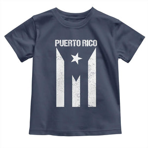Puerto Rico Boricua Flag Proud Puerto Rican Heritage Toddler T Shirt TS11 Navy Print Your Wear