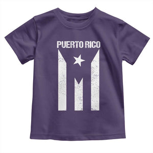 Puerto Rico Boricua Flag Proud Puerto Rican Heritage Toddler T Shirt TS11 Purple Print Your Wear