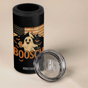 Funny Ghost Boosch Beer Halloween 4 in 1 Can Cooler Tumbler Vintage American Flag TS11 Print Your Wear