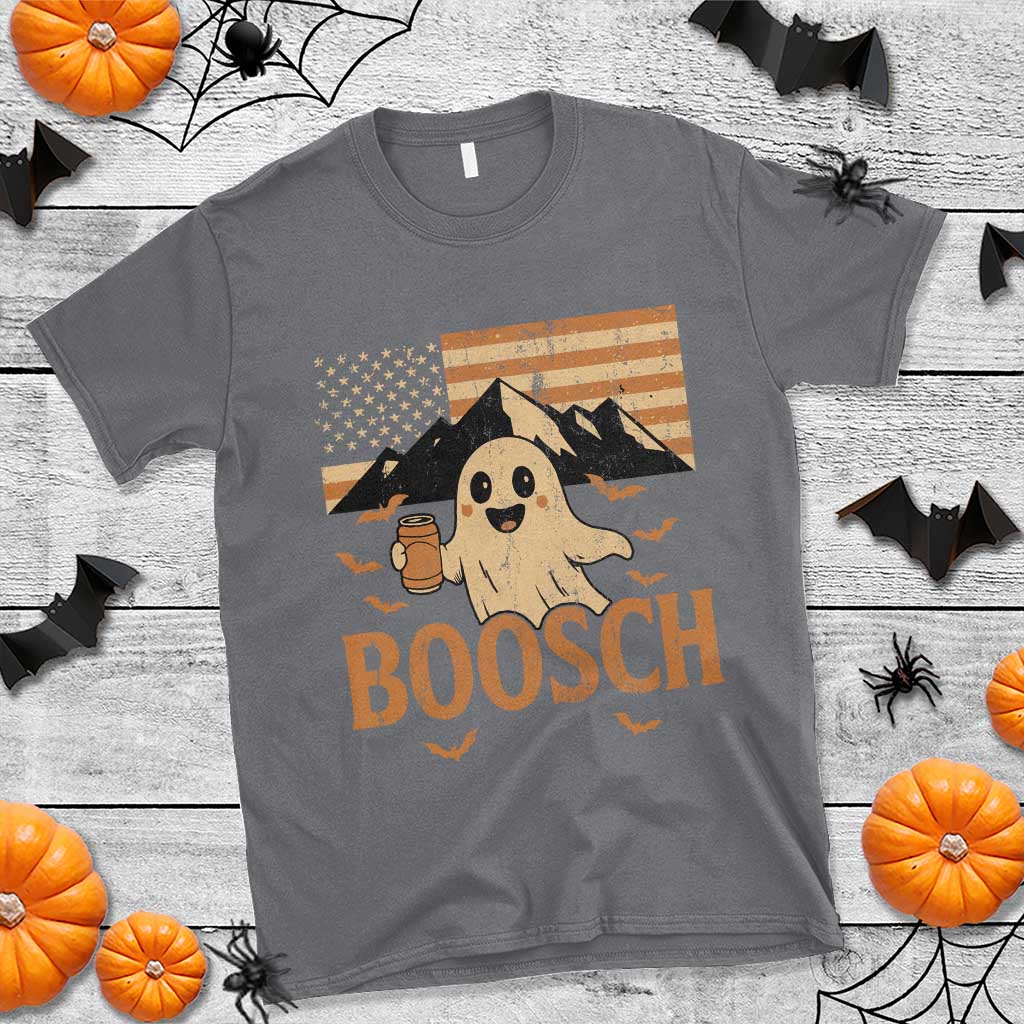 Funny Ghost Boosch Beer Halloween T Shirt Vintage American Flag TS11 Charcoal Print Your Wear