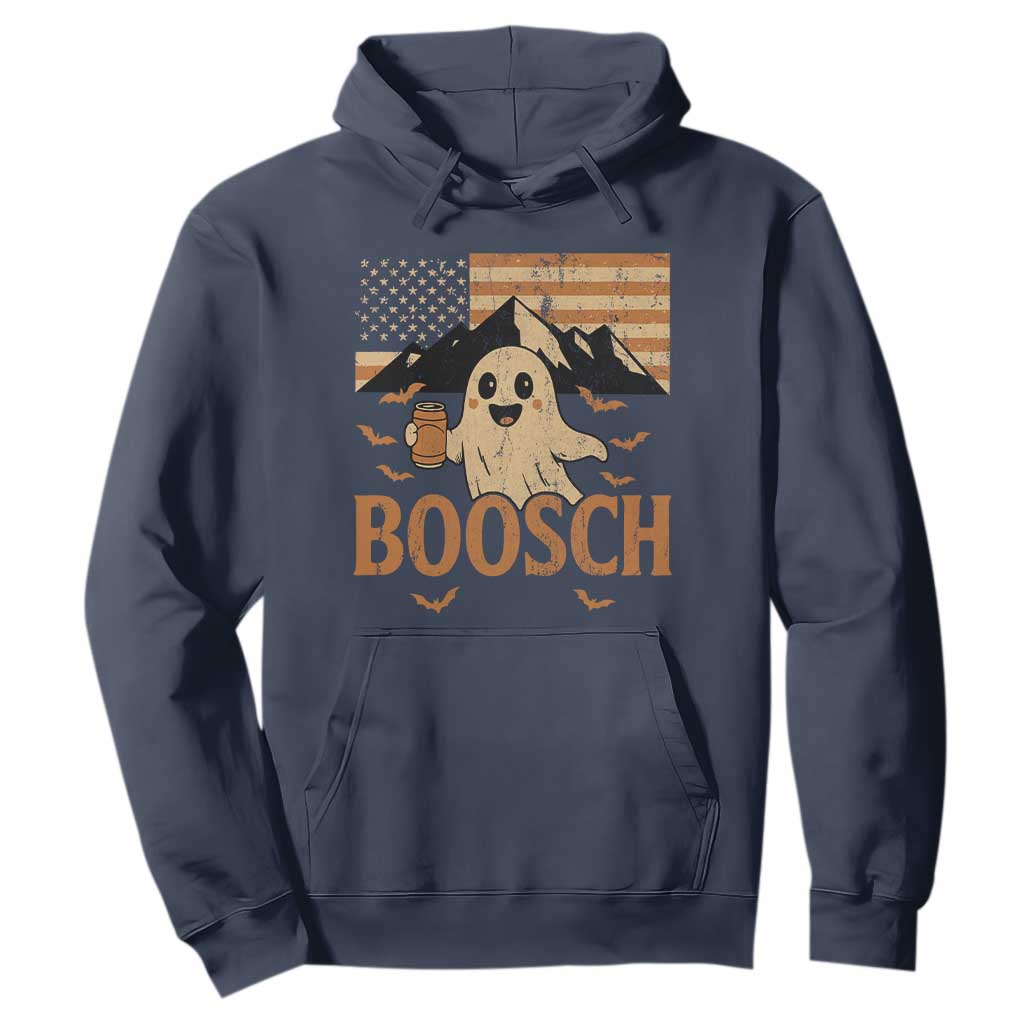 Funny Ghost Boosch Beer Halloween Hoodie Vintage American Flag TS11 Navy Print Your Wear