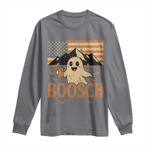 Funny Ghost Boosch Beer Halloween Long Sleeve Shirt Vintage American Flag TS11 Charcoal Print Your Wear