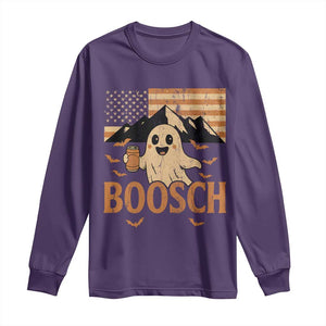 Funny Ghost Boosch Beer Halloween Long Sleeve Shirt Vintage American Flag TS11 Purple Print Your Wear