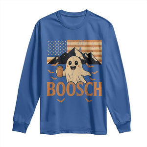 Funny Ghost Boosch Beer Halloween Long Sleeve Shirt Vintage American Flag TS11 Royal Blue Print Your Wear