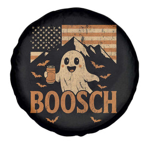Funny Ghost Boosch Beer Halloween Spare Tire Cover Vintage American Flag TS11 Print Your Wear