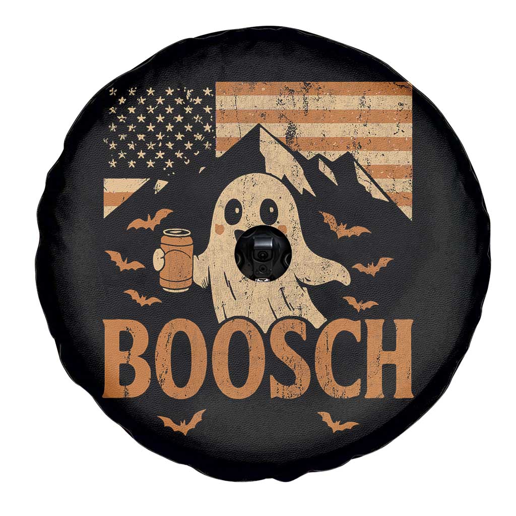 Funny Ghost Boosch Beer Halloween Spare Tire Cover Vintage American Flag TS11 Print Your Wear