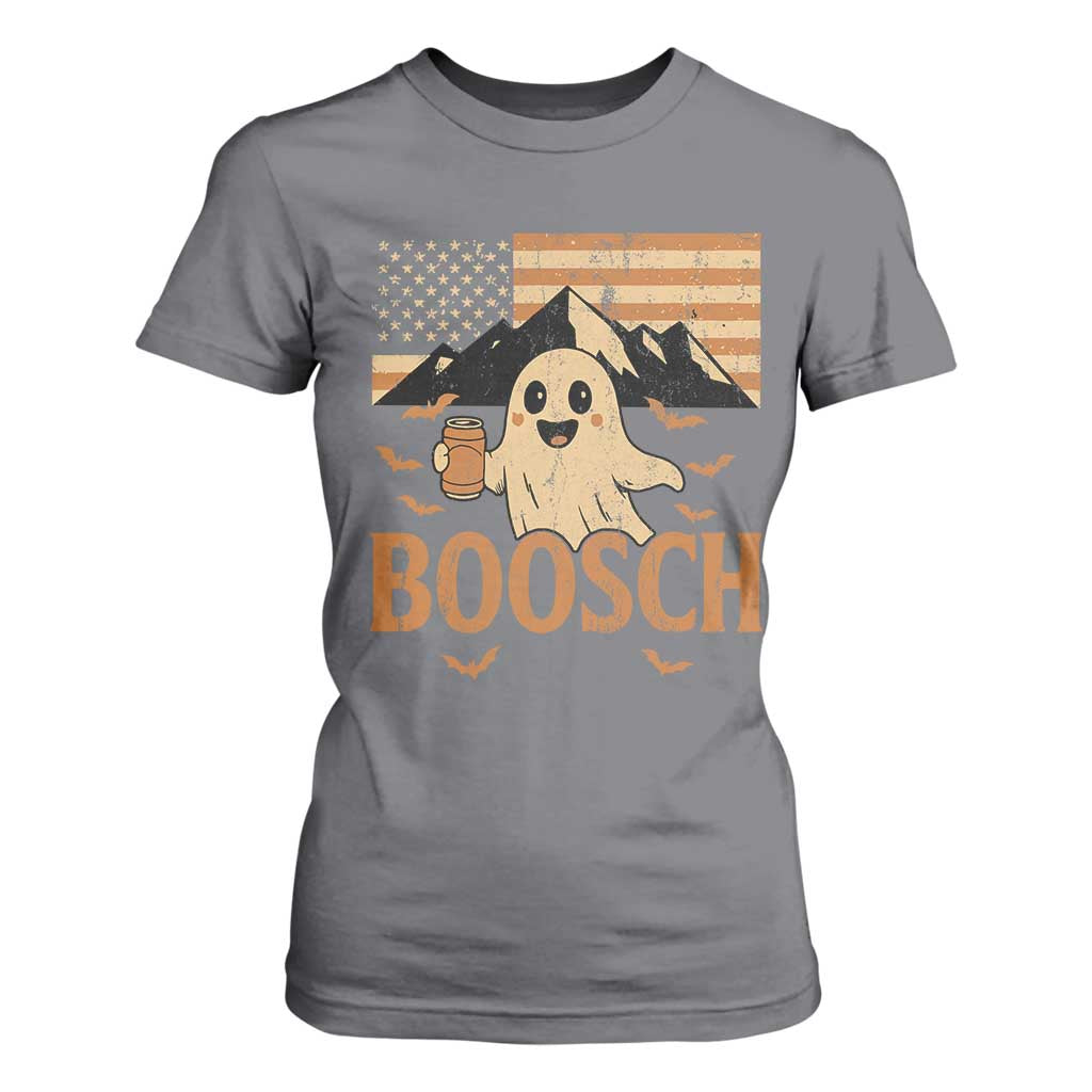Funny Ghost Boosch Beer Halloween T Shirt For Women Vintage American Flag TS11 Charcoal Print Your Wear
