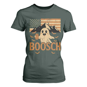 Funny Ghost Boosch Beer Halloween T Shirt For Women Vintage American Flag TS11 Dark Forest Green Print Your Wear