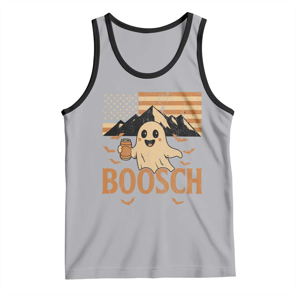Funny Ghost Boosch Beer Halloween Tank Top Vintage American Flag TS11 Athletic Heather Black Print Your Wear