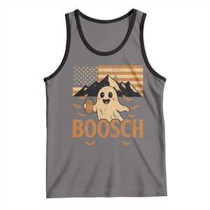 Funny Ghost Boosch Beer Halloween Tank Top Vintage American Flag TS11 Deep Heather Black Print Your Wear