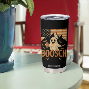 Funny Ghost Boosch Beer Halloween Tumbler Cup Vintage American Flag TS11 Print Your Wear